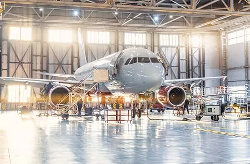 airplane being assembled