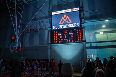 Mountaineers scoreboard.