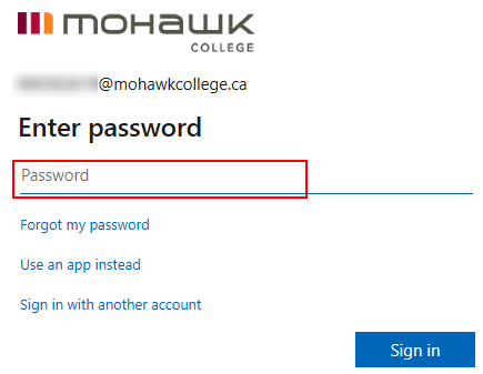 "enter password" field highlighted in red