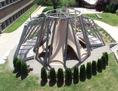 Aerial view of the Hoop Dance