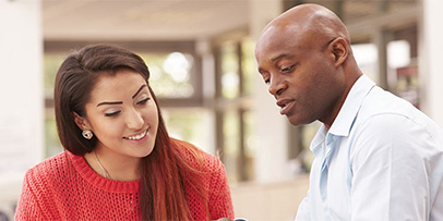 a student mentored by a staff member