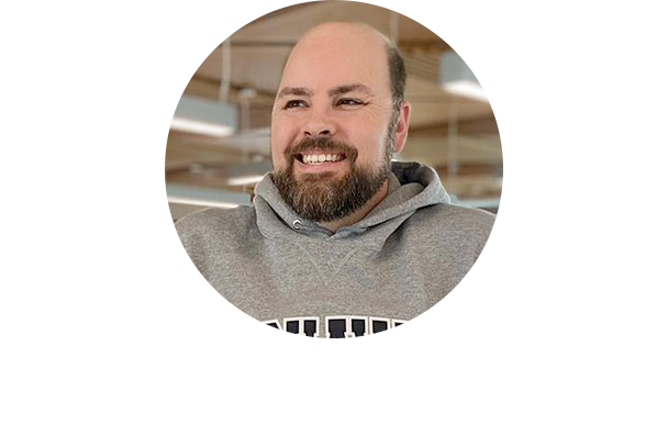 Brain posing and smiling.