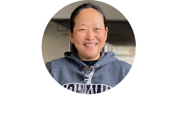 Michelle smiling and posing.