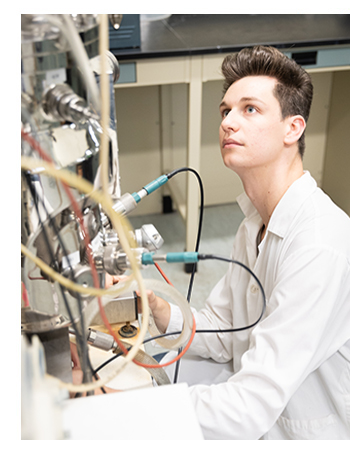 Luke working in a lab.