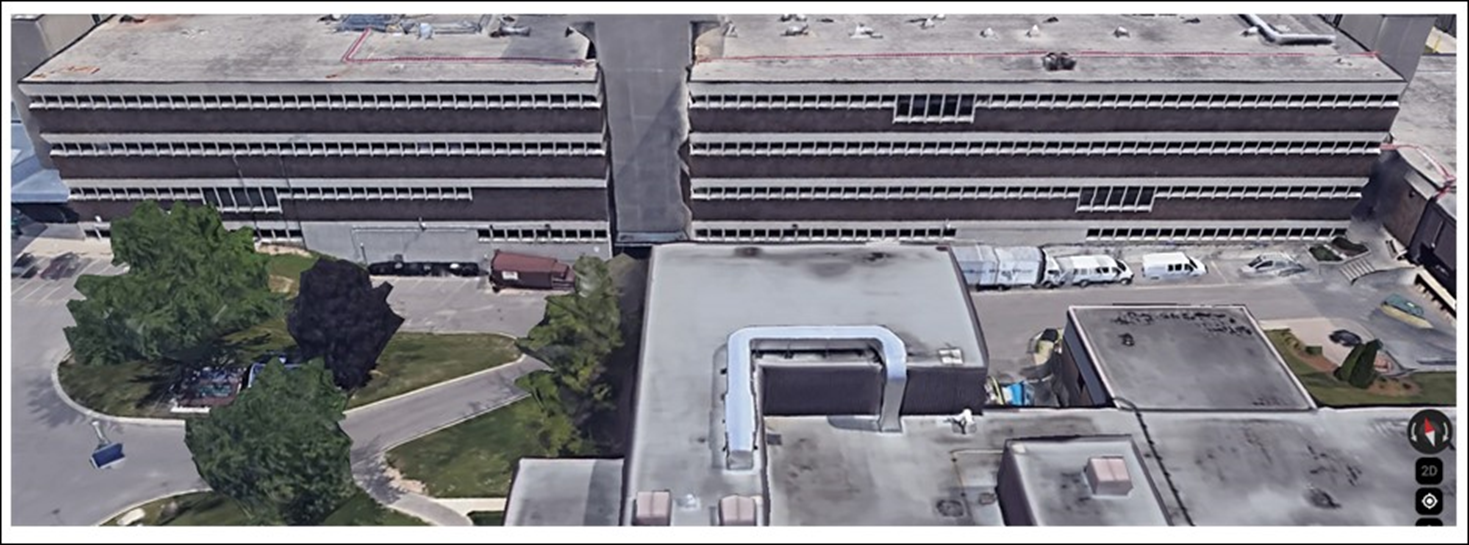 Figure 2: Overview of the area of work (E-Wing South Elevation) All existing windows are scheduled to be replaced.