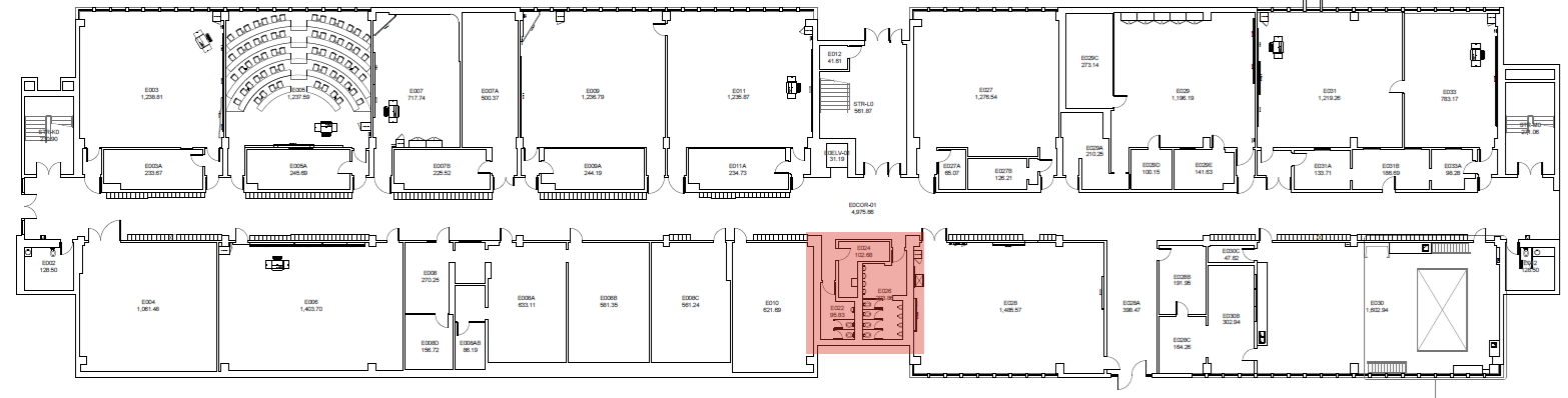 Figure 1: Fennell Campus - E-Wing Level 0 Washrooms