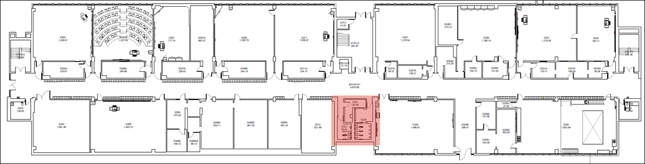 Figure 1: Fennell Campus - E-Wing Level 0 Washrooms