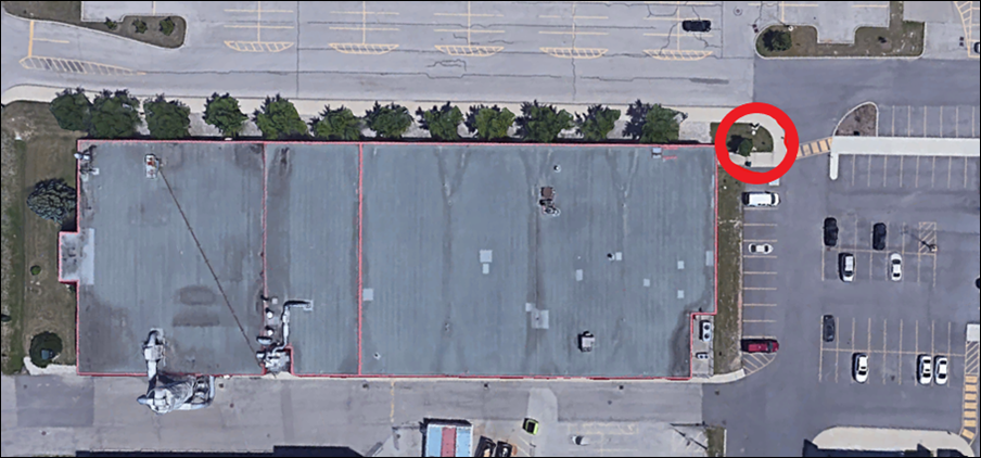 Figure 1: Stoney Creek Campus - Outside E-Wing Fire Hydrant Location