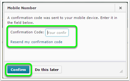 you code confirmation Mohawk Receive eLearn SMS Notifications (Text) College via