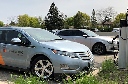 Mohawk College Electric cars and charger