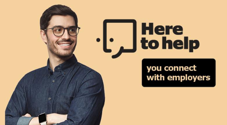personal smile with the here to help logo
