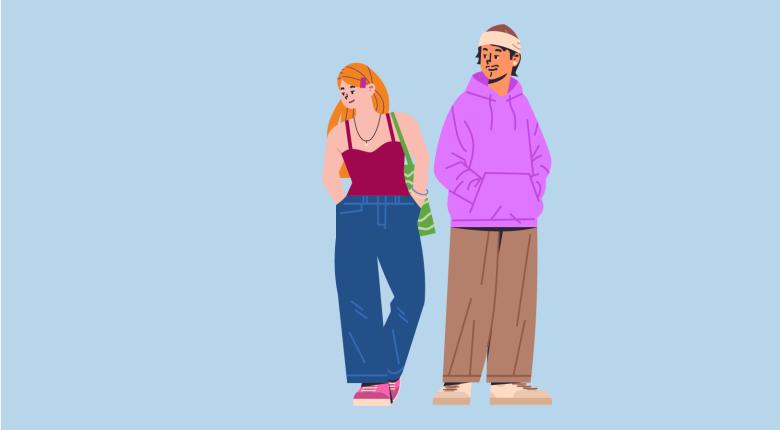 An illustration of two people.