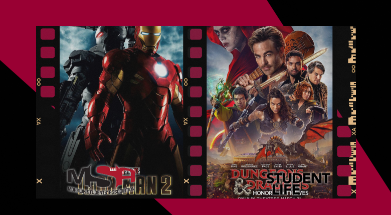 movie posters for the movies iron man 2 and dungeons & dragons: honor among thieves